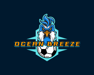 Soccer Varsity Rooster logo design