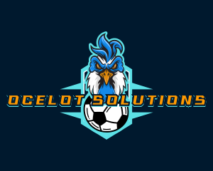 Soccer Varsity Rooster logo design