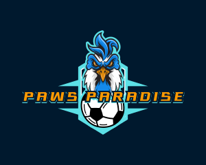 Soccer Varsity Rooster logo design