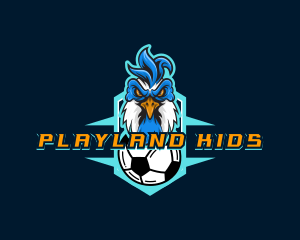 Soccer Varsity Rooster logo design