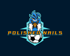 Soccer Varsity Rooster logo design