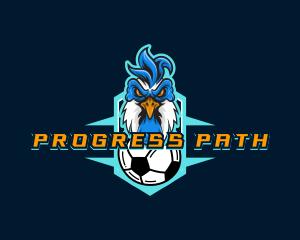 Soccer Varsity Rooster logo design