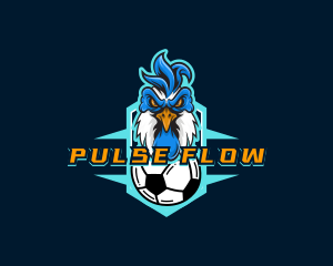 Soccer Varsity Rooster logo design