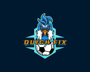 Soccer Varsity Rooster logo design