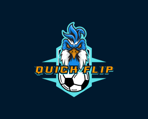 Soccer Varsity Rooster logo design