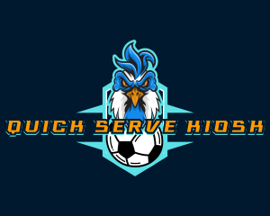 Soccer Varsity Rooster logo design