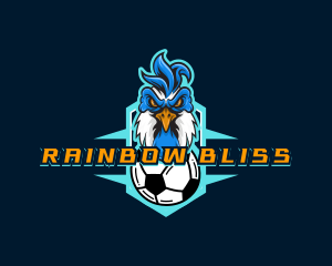 Soccer Varsity Rooster logo design