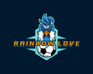 Soccer Varsity Rooster logo design