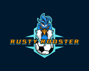 Soccer Varsity Rooster logo design