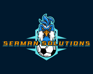 Soccer Varsity Rooster logo design