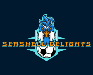 Soccer Varsity Rooster logo design