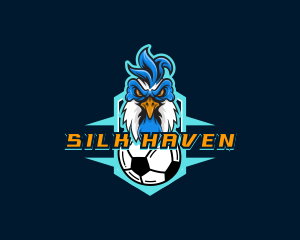 Soccer Varsity Rooster logo design