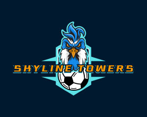 Soccer Varsity Rooster logo design