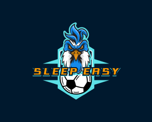 Soccer Varsity Rooster logo design