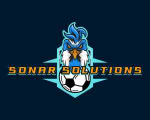 Soccer Varsity Rooster logo design