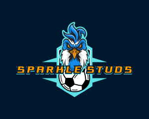 Soccer Varsity Rooster logo design