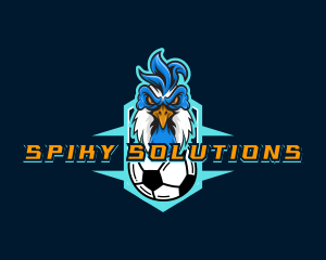 Soccer Varsity Rooster logo design