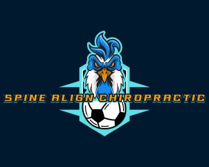 Soccer Varsity Rooster logo design