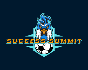 Soccer Varsity Rooster logo design