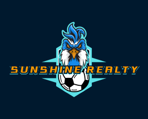 Soccer Varsity Rooster logo design