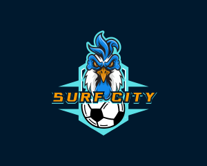 Soccer Varsity Rooster logo design