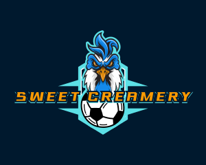 Soccer Varsity Rooster logo design