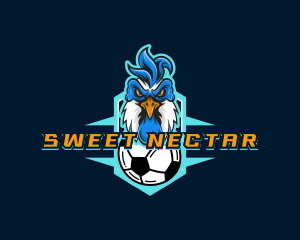 Soccer Varsity Rooster logo design