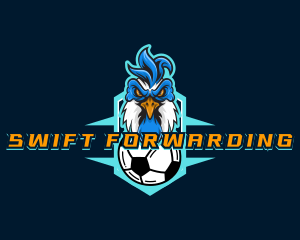 Soccer Varsity Rooster logo design