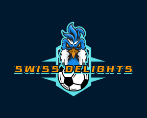 Soccer Varsity Rooster logo design