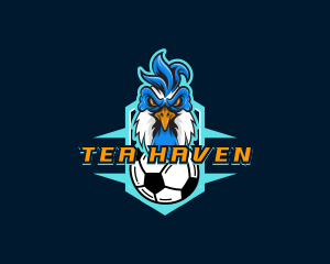 Soccer Varsity Rooster logo design