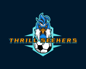 Soccer Varsity Rooster logo design