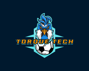 Soccer Varsity Rooster logo design