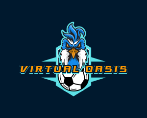 Soccer Varsity Rooster logo design