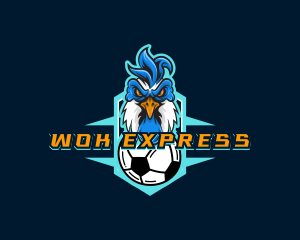 Soccer Varsity Rooster logo design