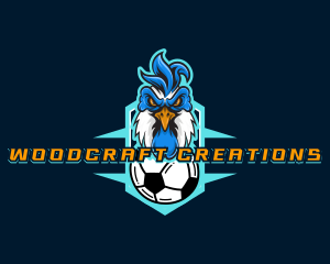 Soccer Varsity Rooster logo design