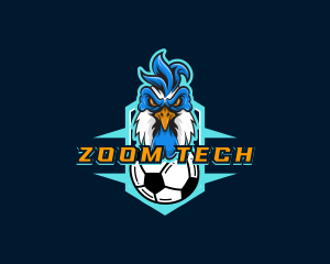 Soccer Varsity Rooster logo design