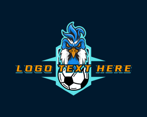 Mascot - Soccer Varsity Rooster logo design