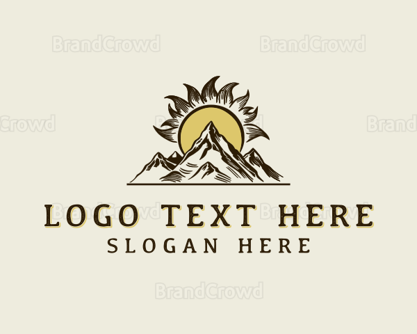 Mountain Peak Hiking Logo