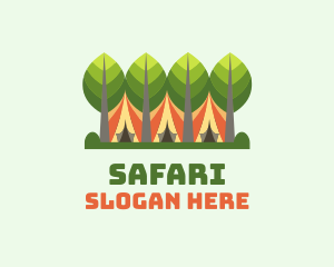Botanical - Forestry Camping Tent logo design
