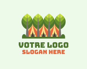 Tree Planting - Forestry Camping Tent logo design