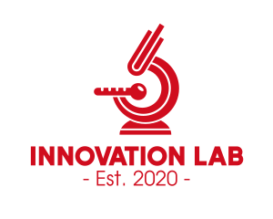 Experimentation - Red Microscope Laboratory logo design