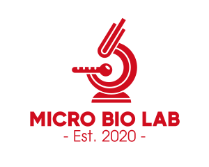 Red Microscope Laboratory logo design