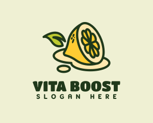 Vitamin - Fruit Lemon Juice logo design