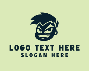 Boy - Angry Boy Gamer logo design