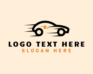 Sedan - Lightning Speed Car logo design