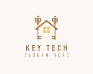 Key - House Property Key logo design