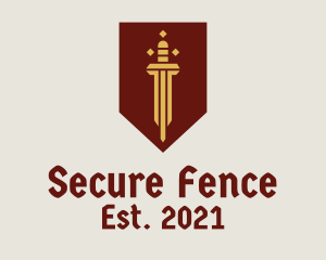 Fencing - Royal Sword Crest logo design