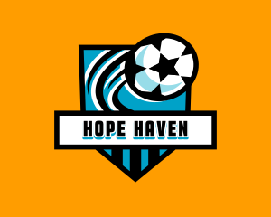 Soccer Football Varsity League Logo