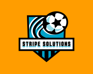 Soccer Football Varsity League logo design