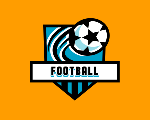 Soccer Football Varsity League logo design